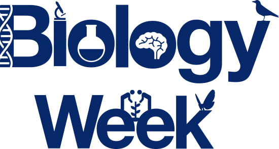 Biology Week without date over two lines blue
