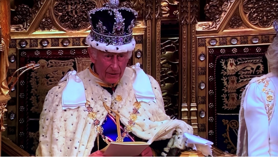 King Charles giving speech