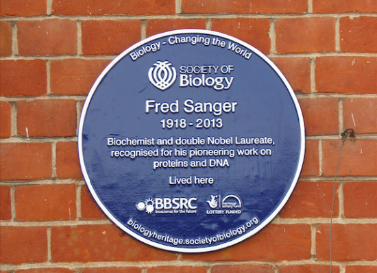 Fred Sanger blue plaque