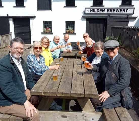 Guests at NI branch visit to Hilden Brewery